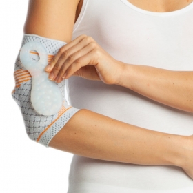 KNITTED ELBOW SUPPORT WITH SILICONE PAD