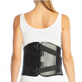 LUMBOSTAD CORSET WITH SEMI-RIGID PLASTIC LUMBAR SUPPORT